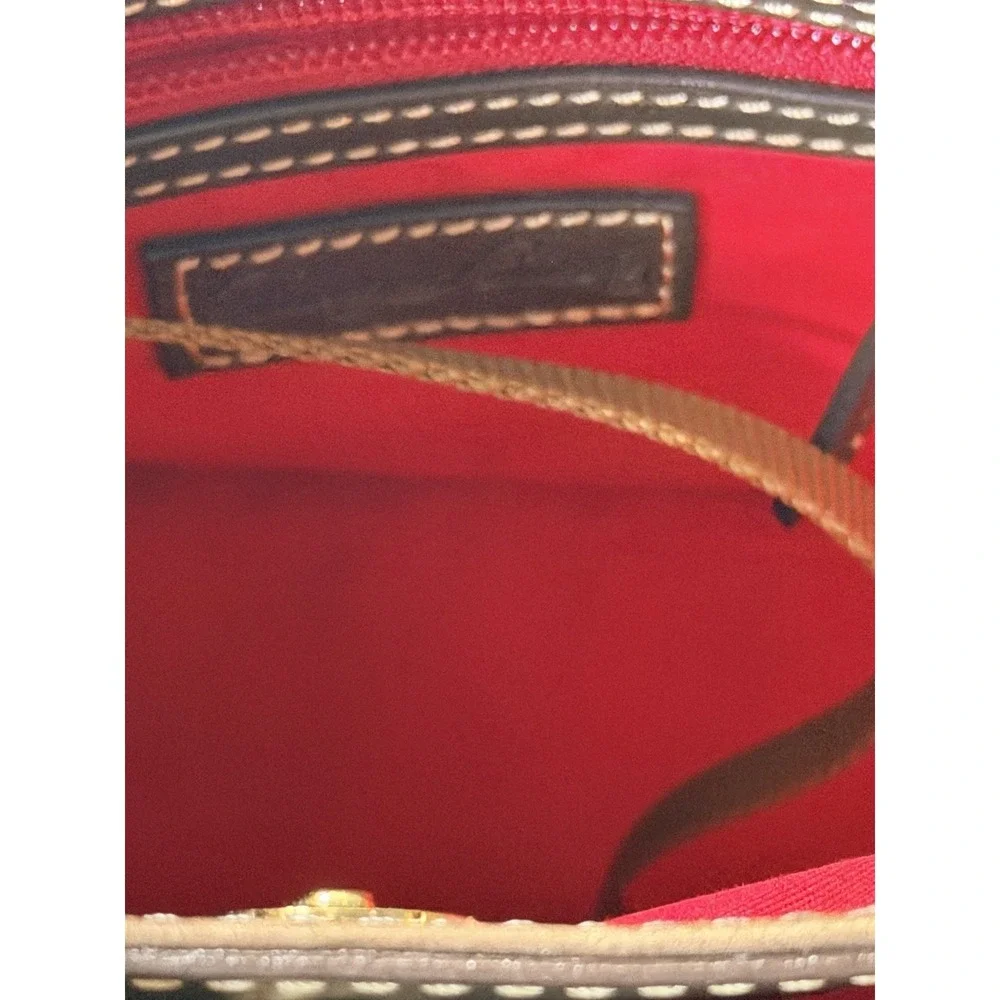Dooney & Bourke Ostrich Embossed Leather Satchel Crossbody Gray Bag (A2961)‎